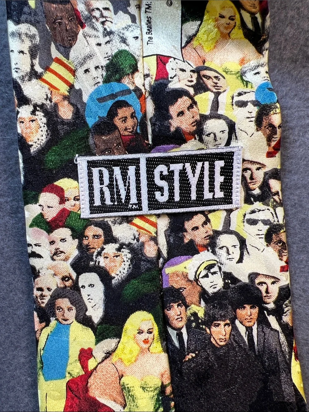 Novelty Beatles-Themed Multicolor Men's Silk Tie
